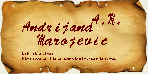 Andrijana Marojević vizit kartica